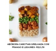 ABÓBORA CABOTIAN GRELHADA COM FRANGO E LEGUMES